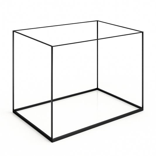 Aquarium 60x40x40cm / 96 Liter schwarz