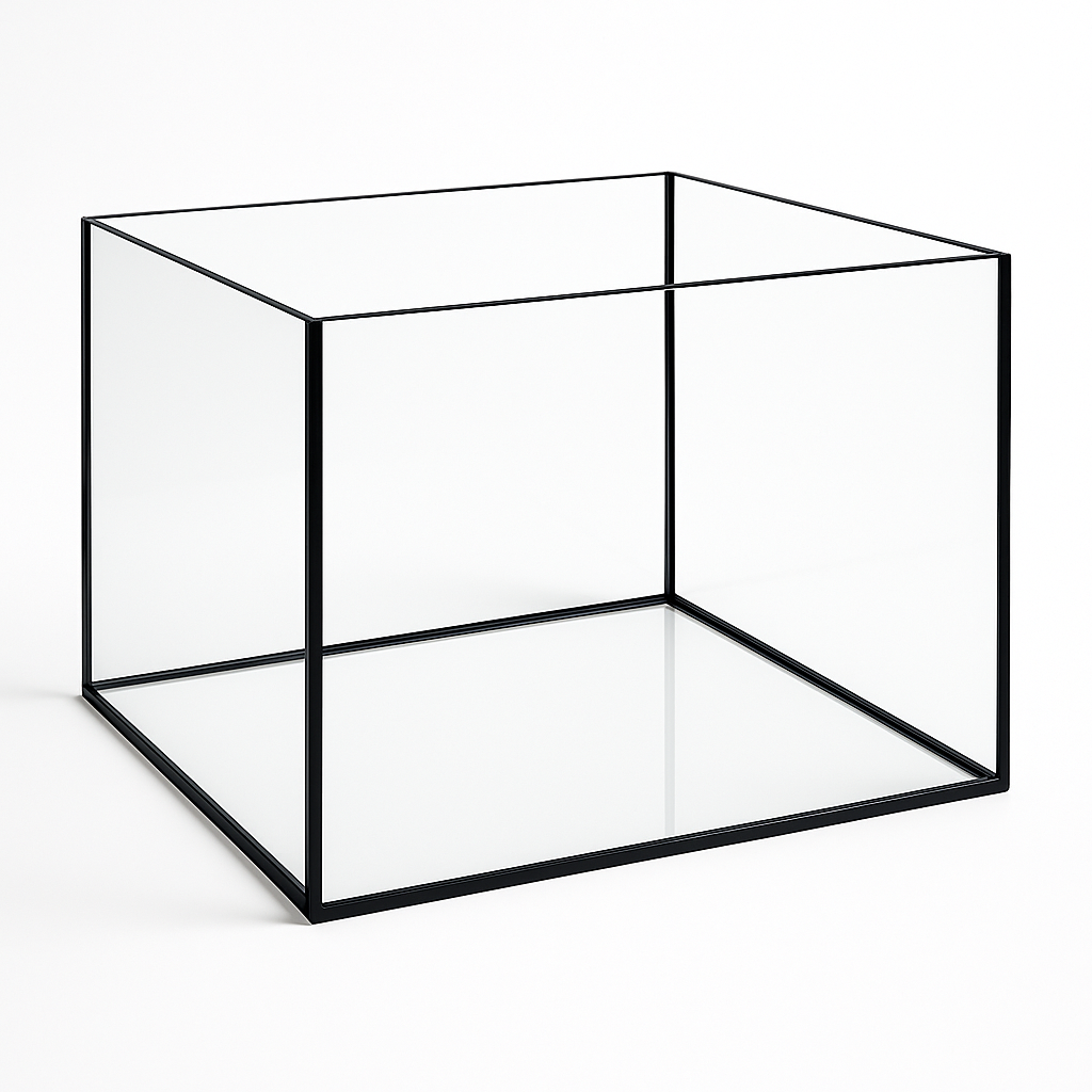 Aquarium 60x50x40cm / 120 Liter schwarz