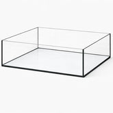 Aquarium 60x60x25cm Quader 90 Liter schwarz -Shallow Tank