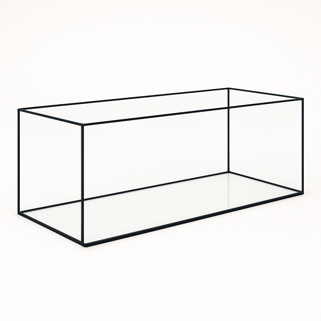 Aquarium 70x30x30cm / 90 Liter schwarz