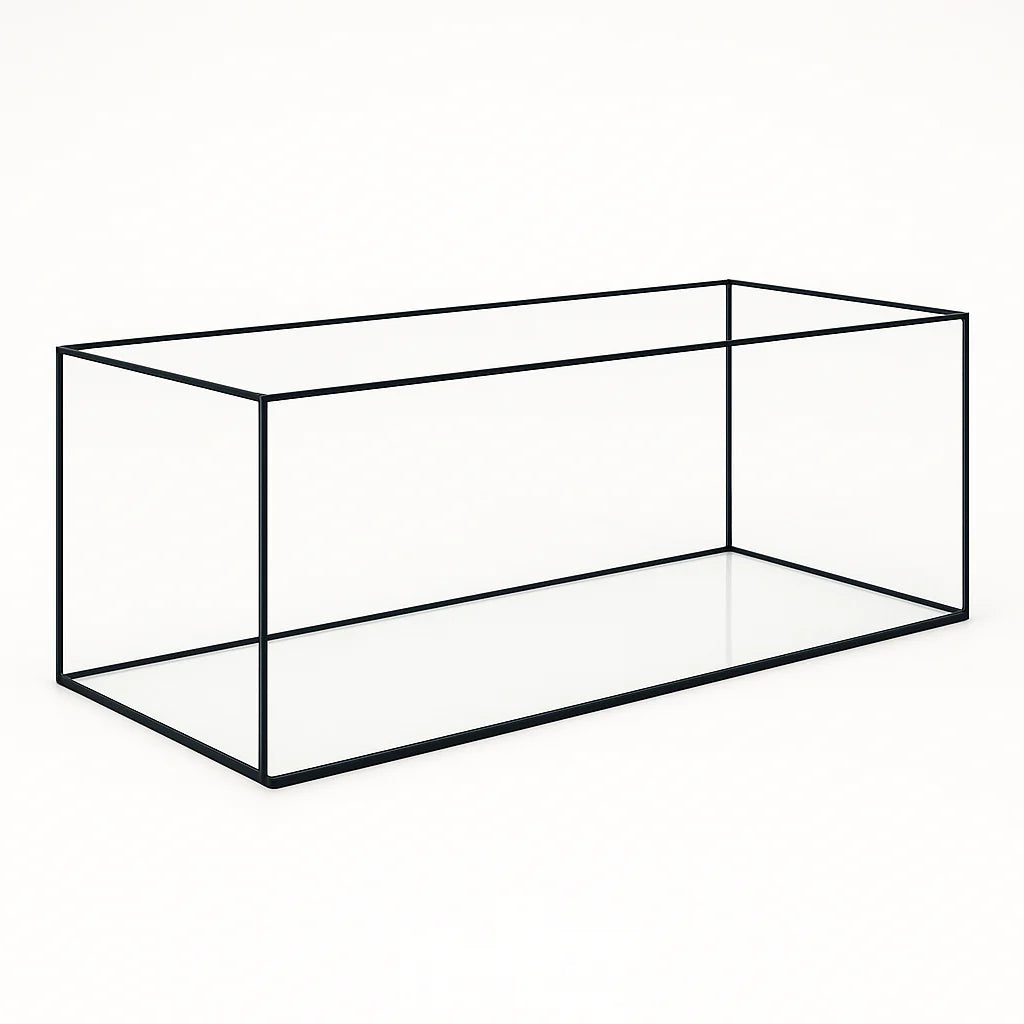 Aquarium 70x30x30cm 63 Liter schwarz