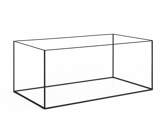 Aquarium 76x38x35cm für Kallax Regal 101 Liter schwarz