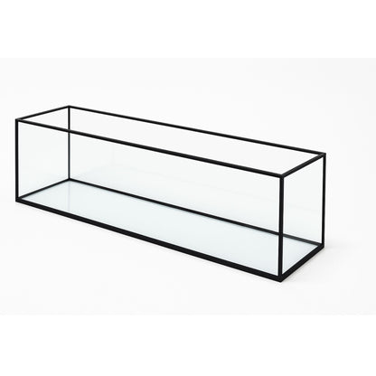 Aquarium 80x20x20cm / 32 Liter schwarz