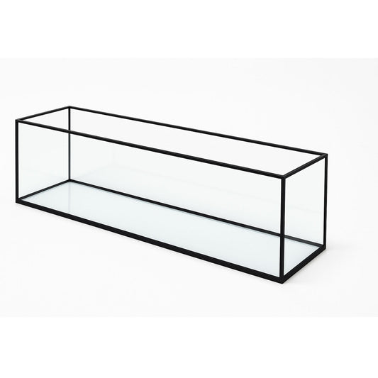 Aquarium 80x20x20cm / 32 Liter schwarz