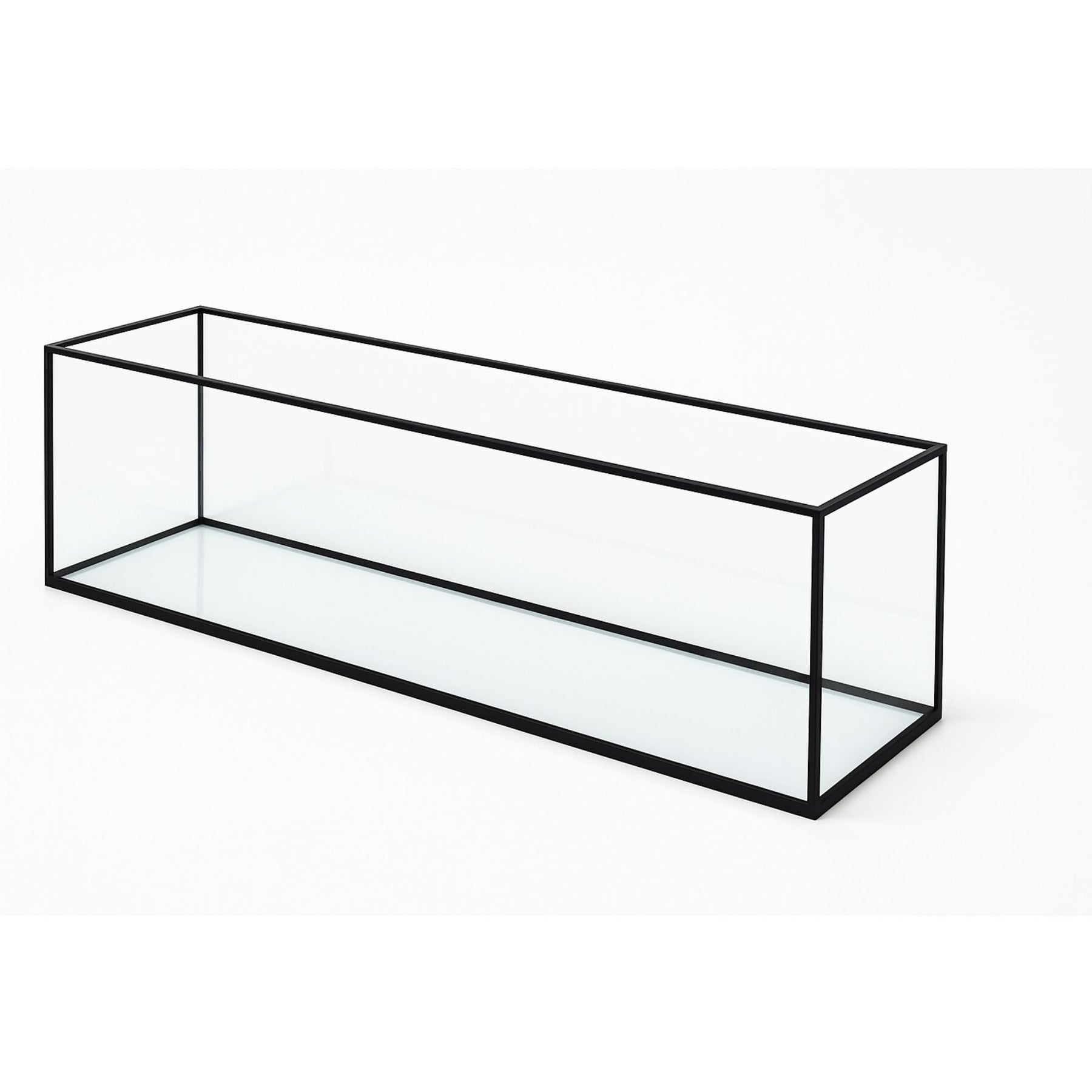 Aquarium 80x20x20cm / 32 Liter schwarz