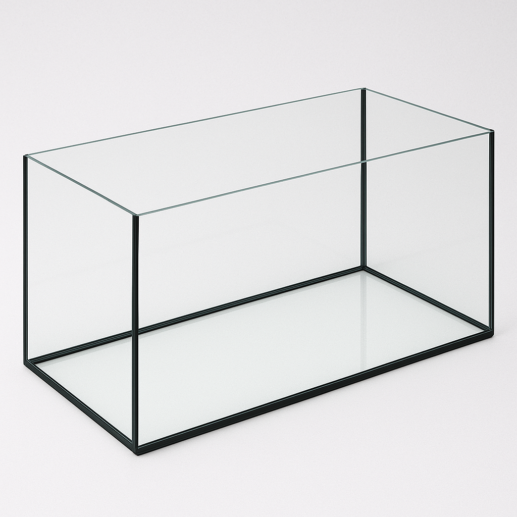 Aquarium 80x30x30cm / 72 Liter schwarz