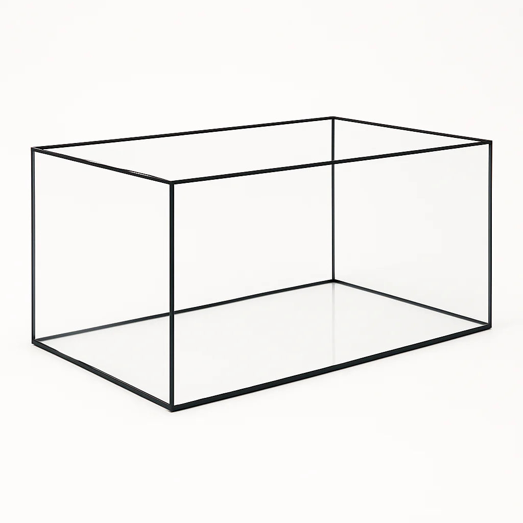 Aquarium 80x40x40cm 128 Liter schwarz