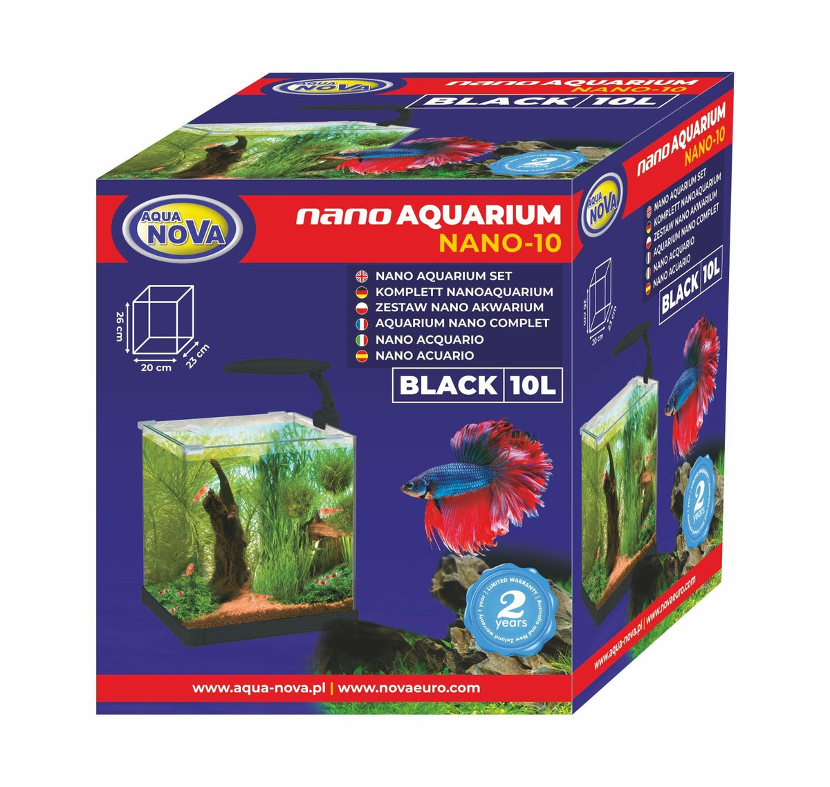 AquaNova Nano-10 Schwarz – Originalfoto aqua-nova.pl