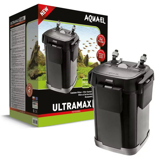 Aquael ULTRAMAX 1500 Außenfilter – Original-Herstellerbild mit Verpackung (Aquaelzoo)