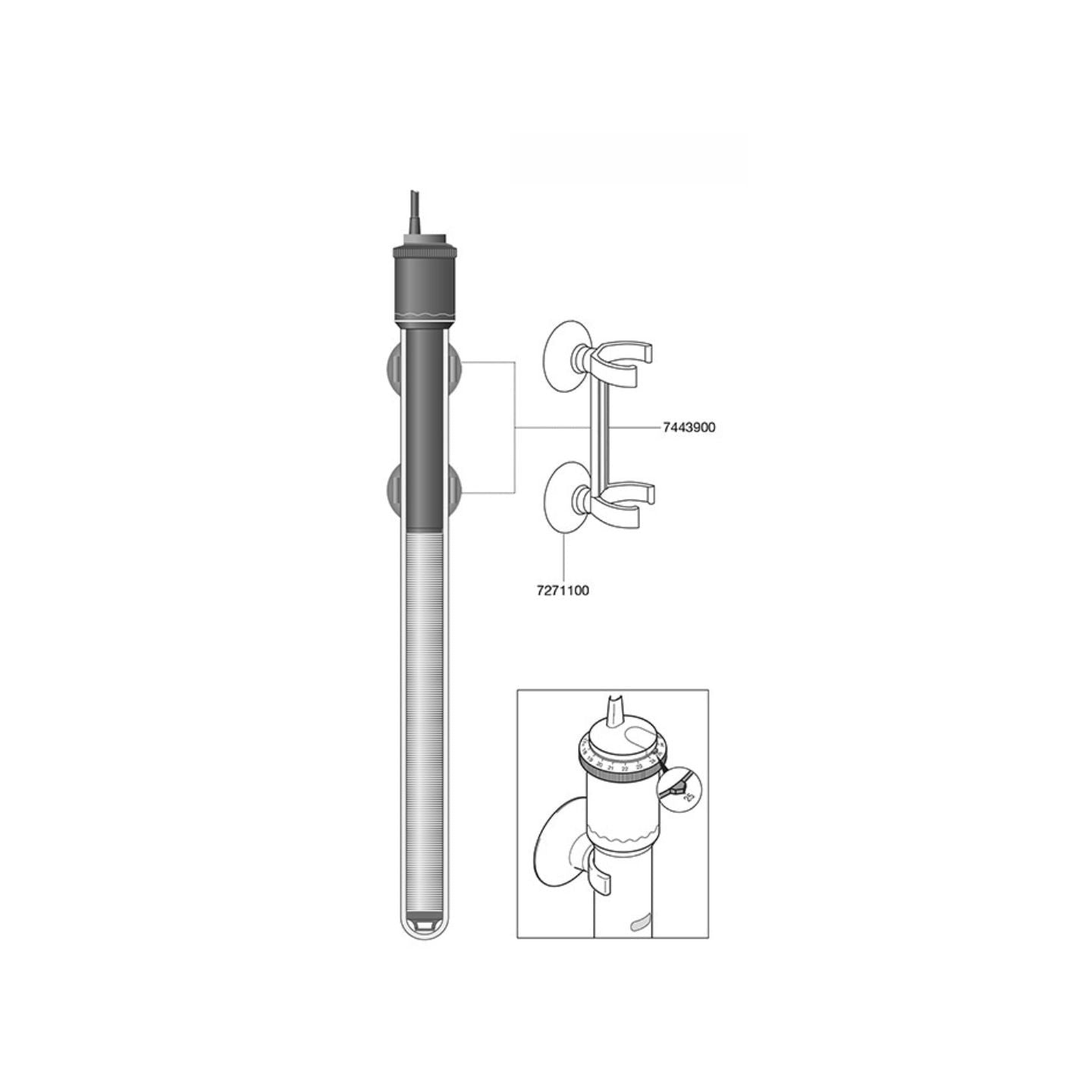 EHEIM Doppelsaughalter für Jäger-Heizer 7443900