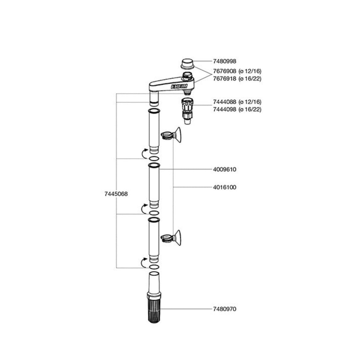 EHEIM Schlauchkupplung (Ø 16/22 mm) 7444098