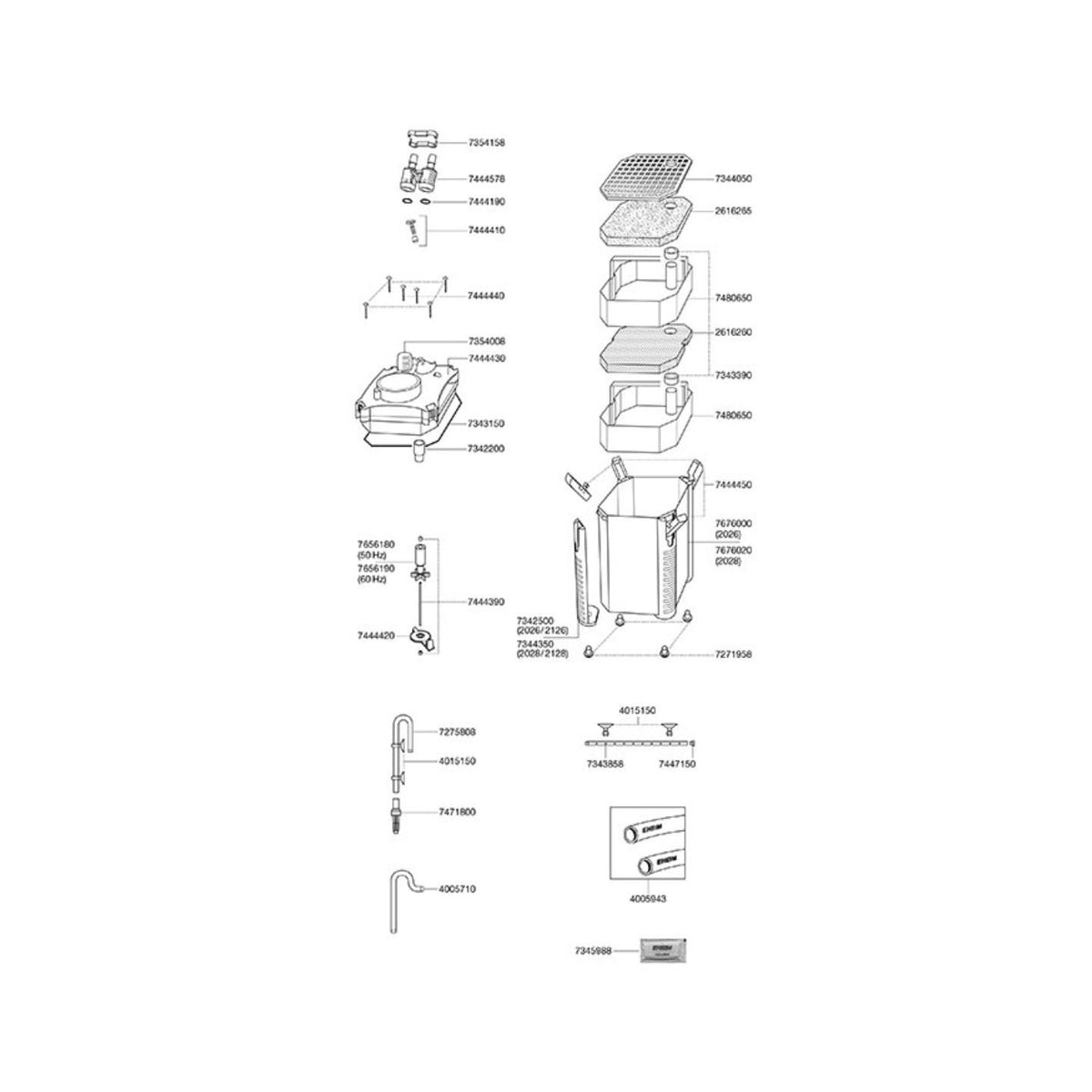 EHEIM Kit de joints toriques pour adaptateur 7444190