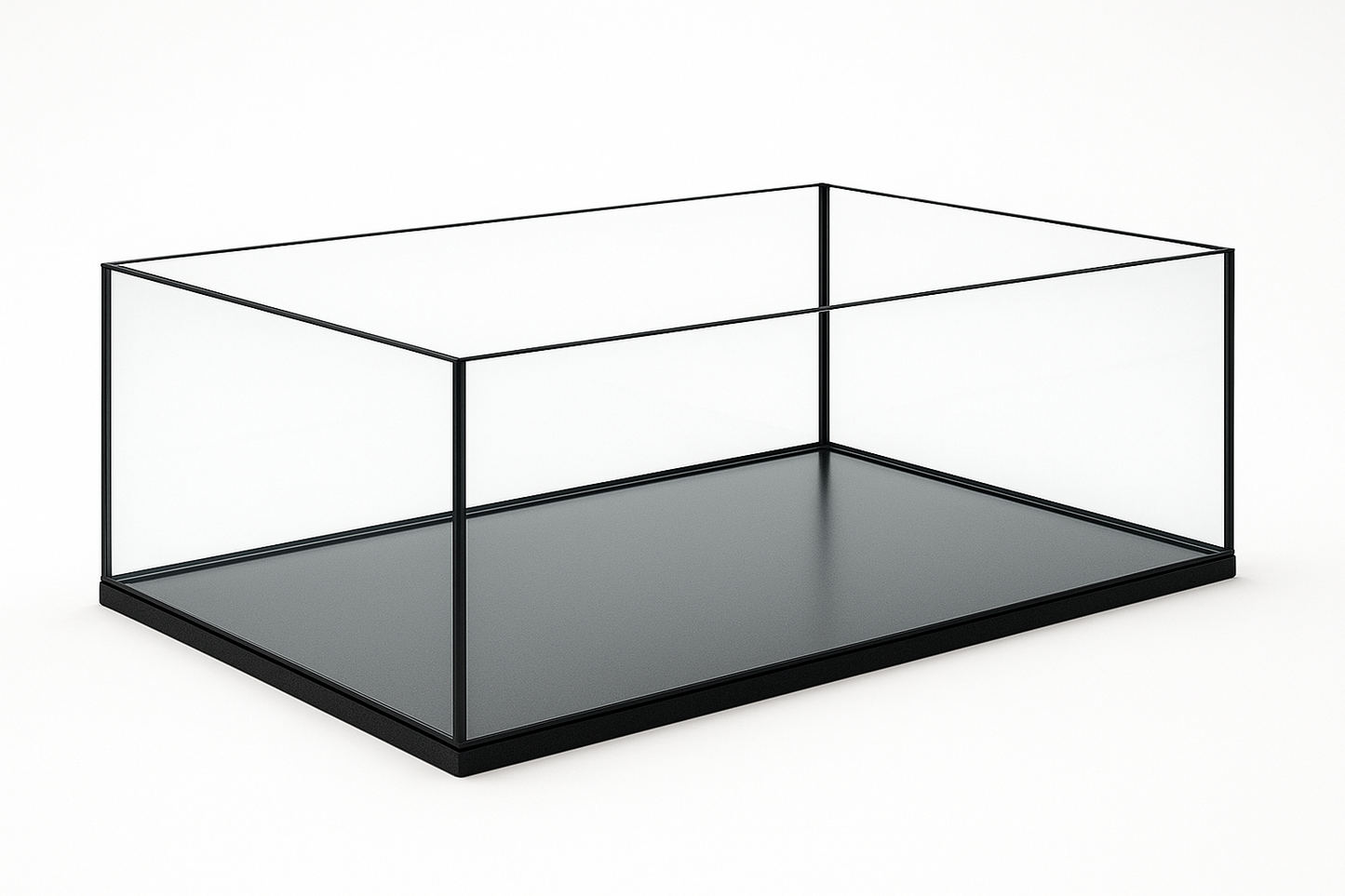 Aquarium 80x60x30cm 144 Liter schwarz