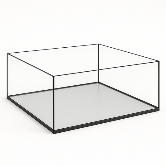 Aquarium 35x35x25cm Quader 30,6 Liter schwarz -Shallow Tank