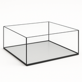 Aquarium 30x30x20cm Quader 18 Liter schwarz -Shallow Tank