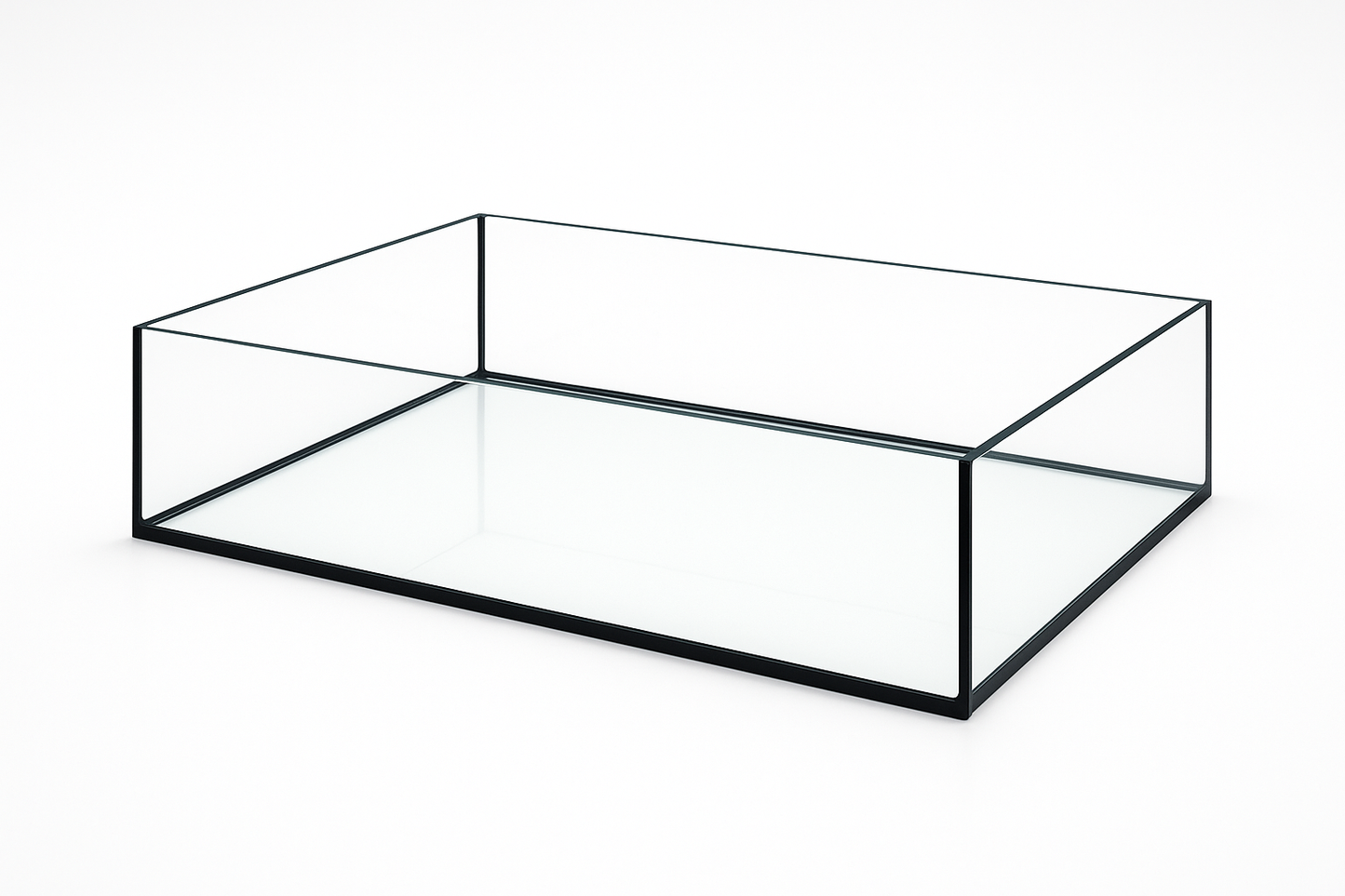 Aquarium 80x60x25cm 120 Liter schwarz