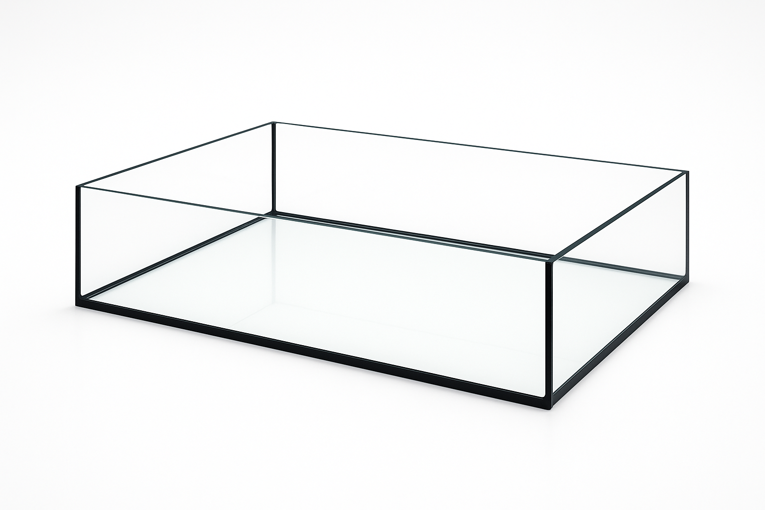 Aquarium 80x60x25cm 120 Liter schwarz