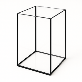 Aquarium 20x20x30cm Cube 12 Liter schwarz