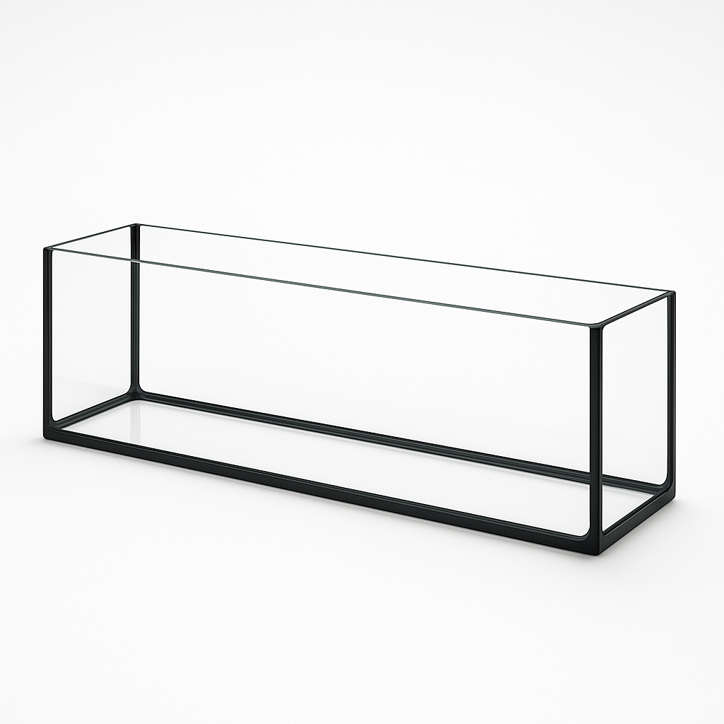 Aquarium 30x15x15cm / 6,7 Liter schwarz