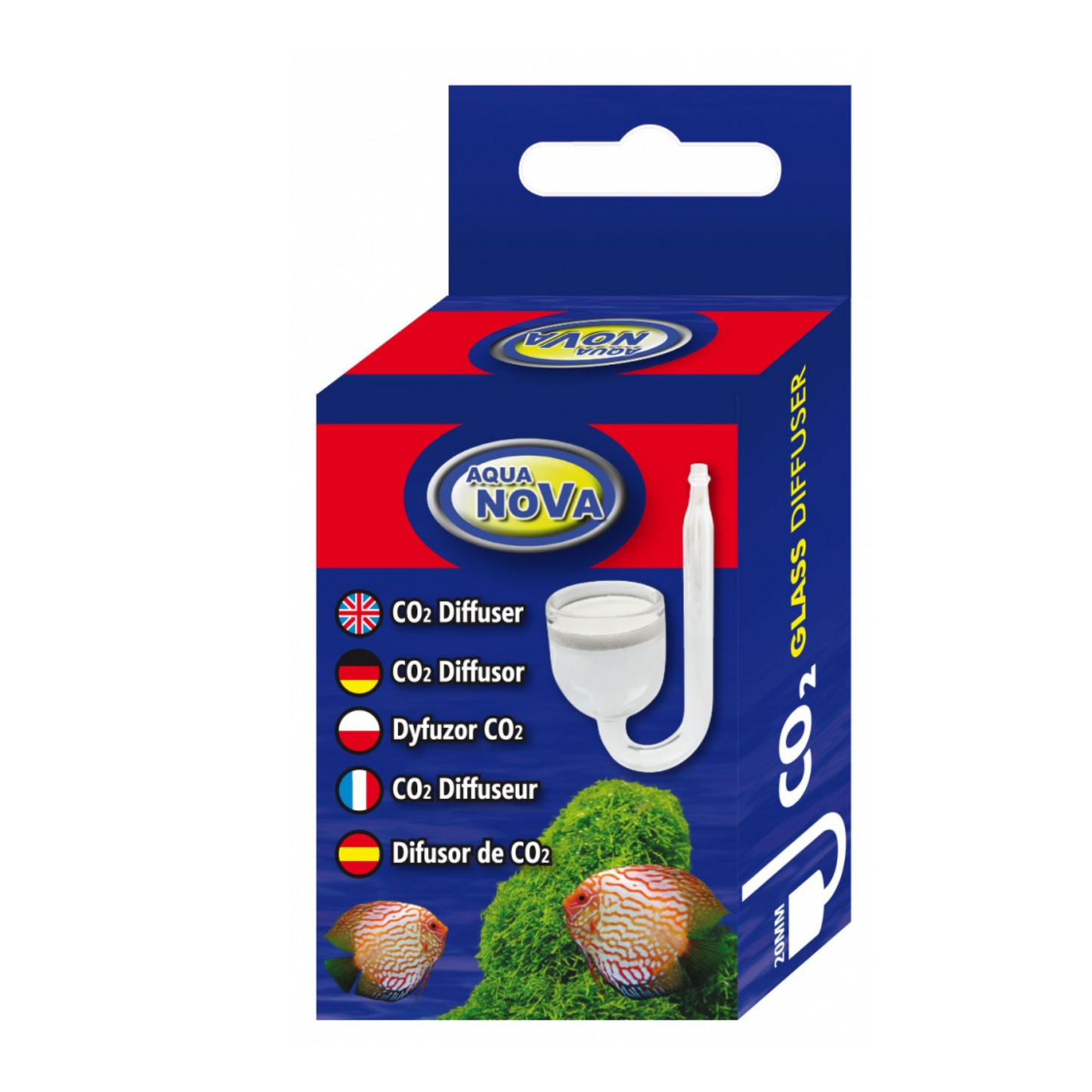 Aquanova CO₂ Diffusor aus Glas