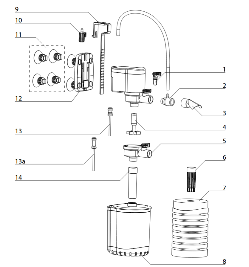 Aquael TURBO – Ersatzteile und Zubehör