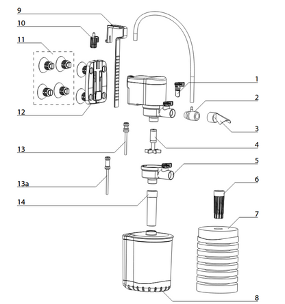 Aquael TURBO – Ersatzteile und Zubehör