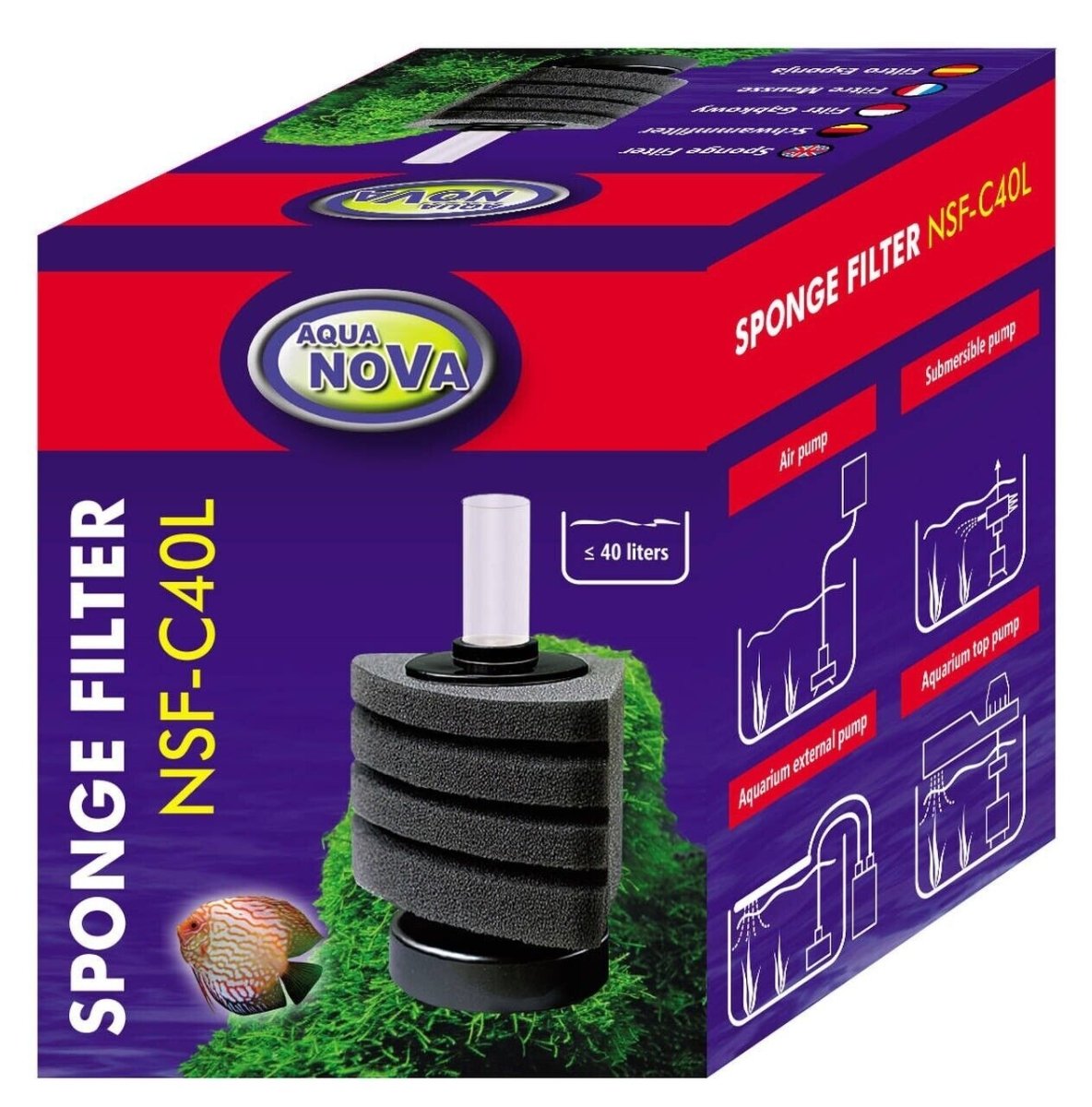 Aquanova NSF-C40L Eck-Schwammfilter