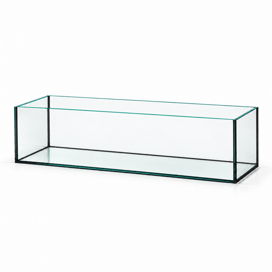 Aquarium 60x15x15 cm mit schwarzem Silikon