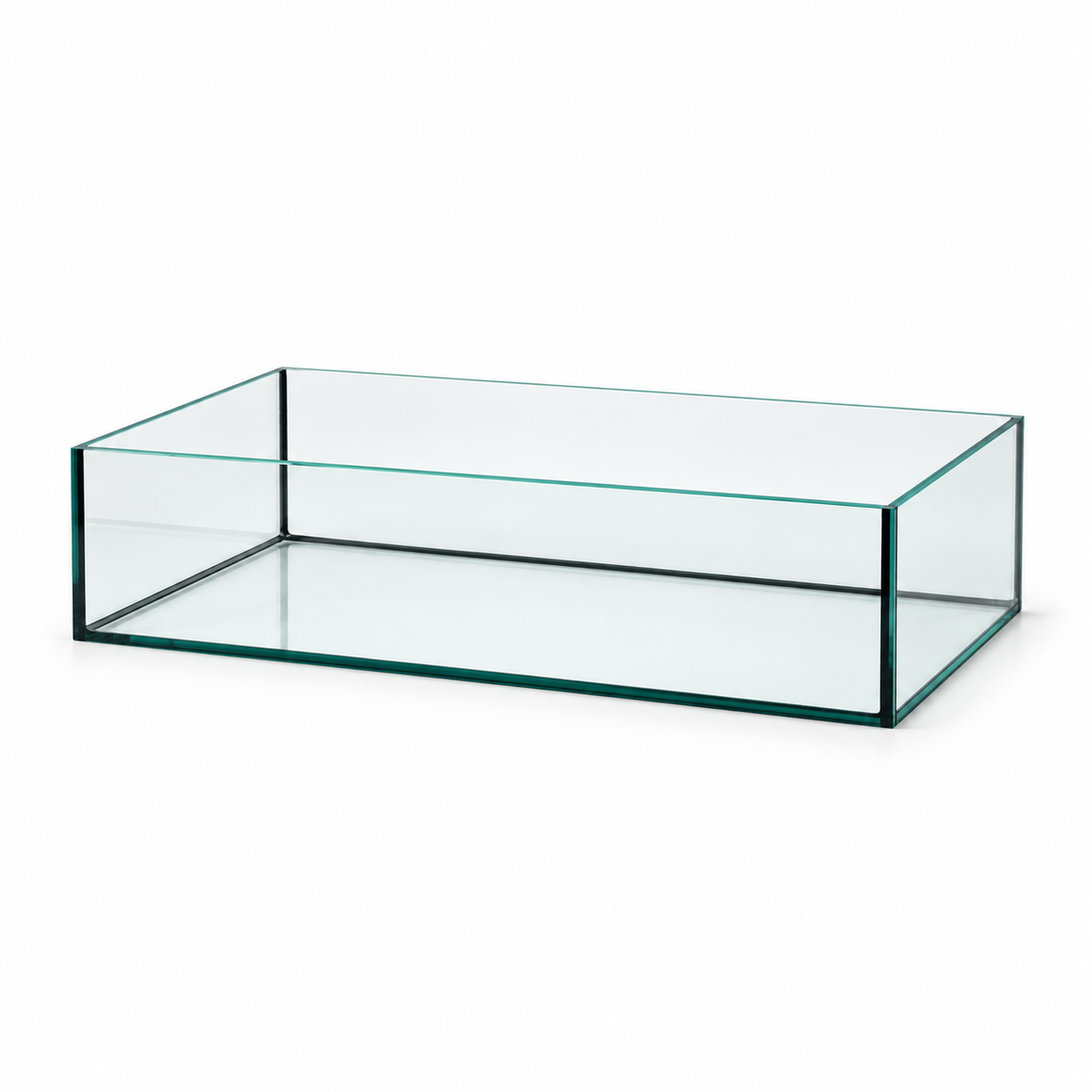 Terra-Natur Aquarium 60x30x15 cm, 27 Liter, mit schwarzem Silikon – Gesamtansicht