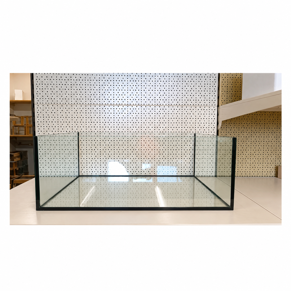 Aquarium 65×46×25 cm Floatglas 6 mm, Silikon schwarz – Ansicht 1