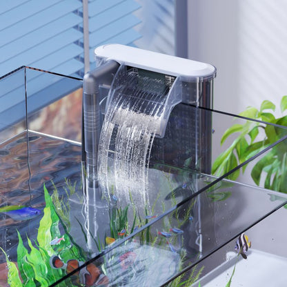 SunSun HBL-303 Hang on Filter 350l/h für Aquarien bis 30l, mit Filtermedien