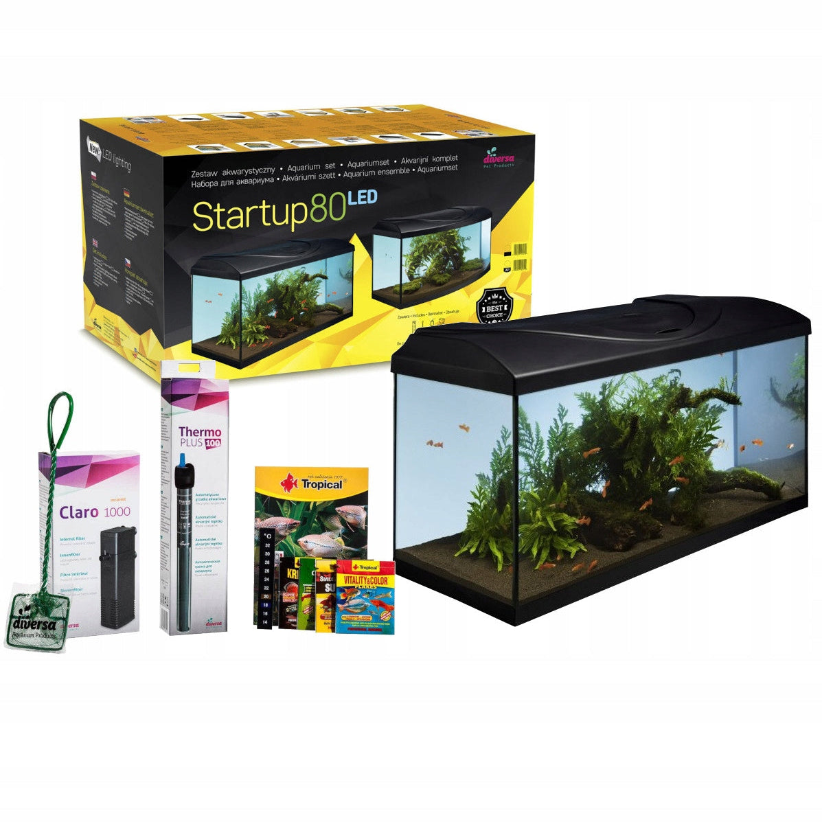 Diversa Startup 80 Aquarium-Set 112 Liter