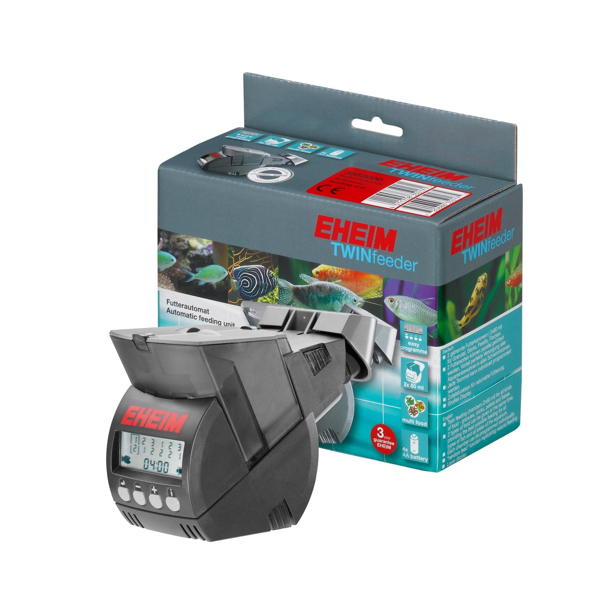 EHEIM TWINfeeder mit Verpackung