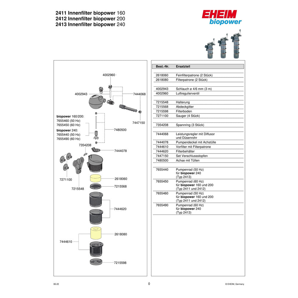 EHEIM Original-Ersatzteil 7444610 – aus offizieller Hersteller-Ersatzteilzeichnung extrahiert, quadratisch 1000 × 1000 Pixel