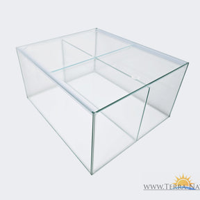 Aquarium 33x38x20cm für Kallax Regal 25 Liter transparent mit Trennscheibe