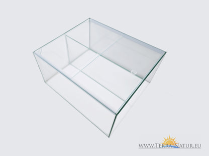 Aquarium 33x38x20cm für Kallax Regal 25 Liter transparent mit Trennscheibe