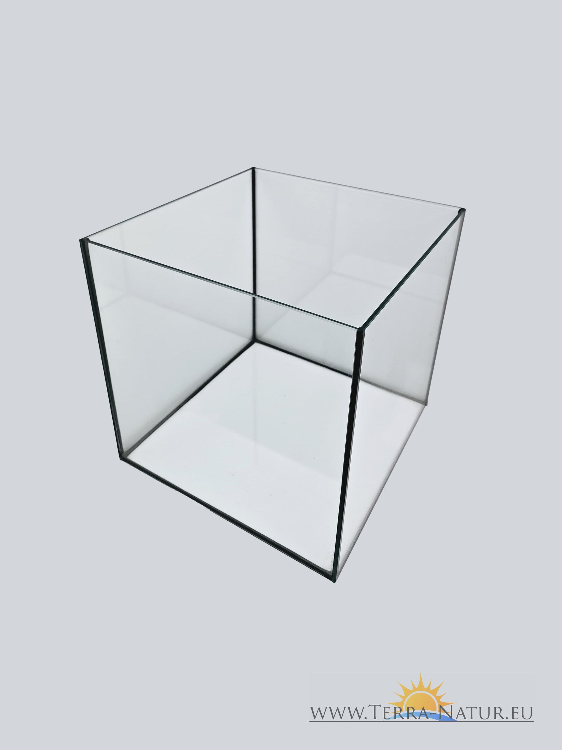 Aquarium 20x20x20cm Cube 8 Liter schwarz