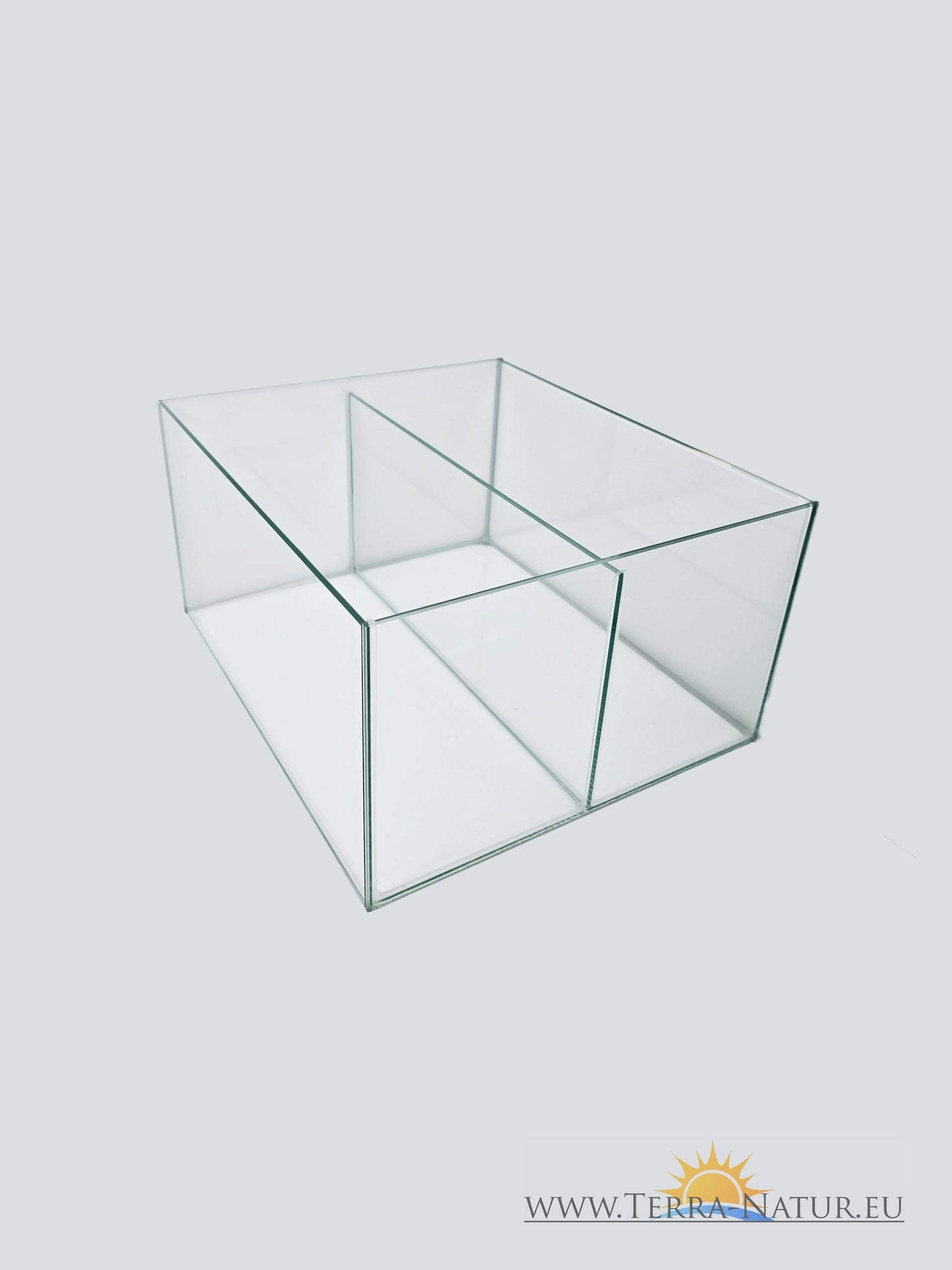 Aquarium 33x38x20cm für Kallax Regal 25 Liter transparent mit Trennscheibe