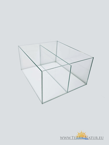 Aquarium 33x38x20cm für Kallax Regal 25 Liter transparent mit Trennscheibe