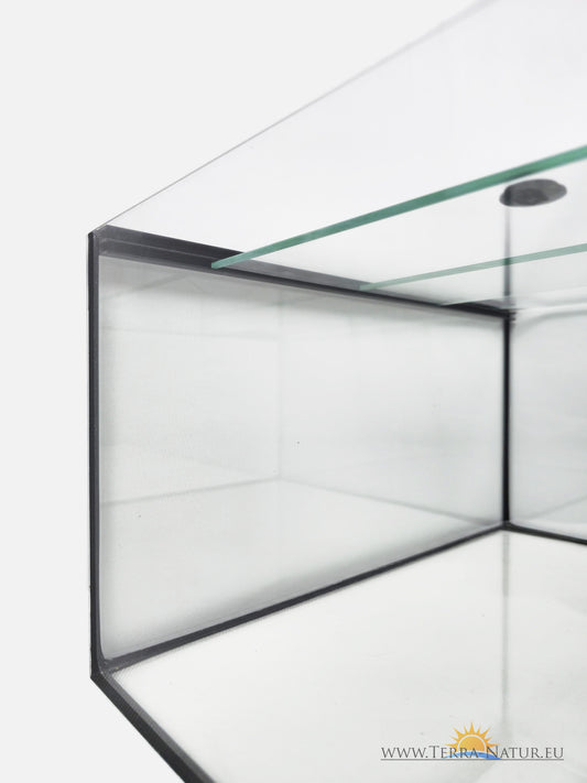 Aquarium 80x40x40cm 128 Liter schwarz