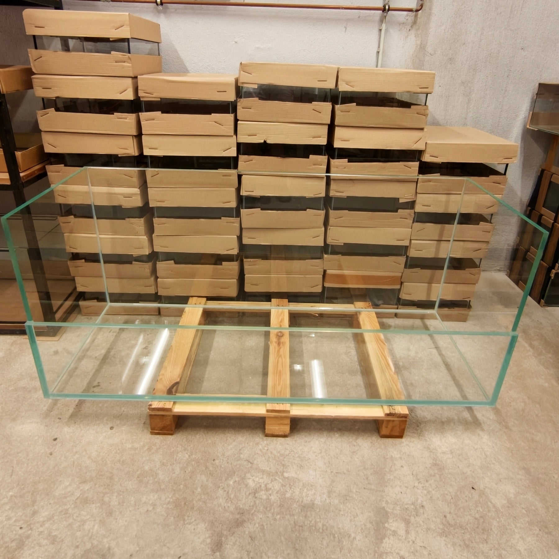 Aquarium 140x48x28 / 60cm, 184 Liter, 15mm Optiwhite, Paludarium Becken