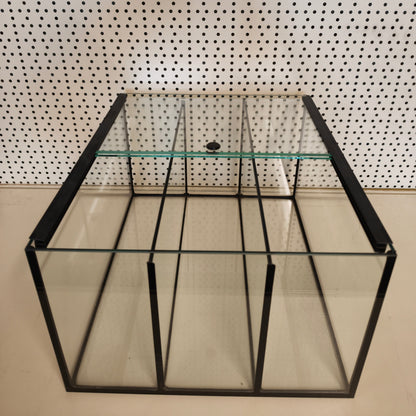 Aquarium 33x38x22 für Kallax Regal, 3 Kammer schwarz