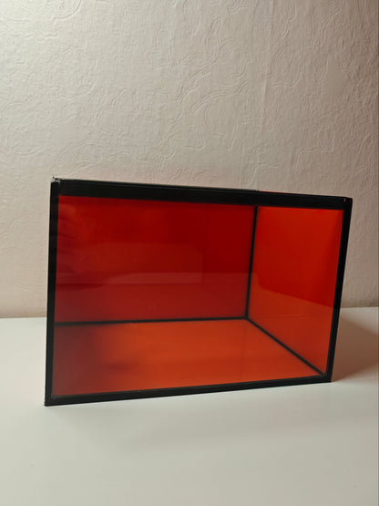 Aquarium 30x20x20cm "Orange Edition" mit Glas-Schiebeabdeckung