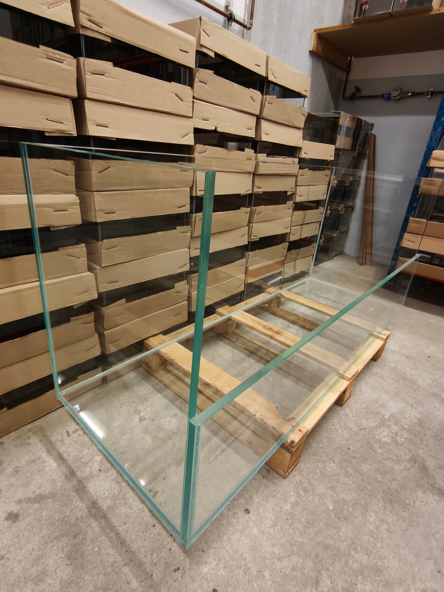 Aquarium 140x48x28 / 60cm, 184 Liter, 15mm Optiwhite, Paludarium Becken