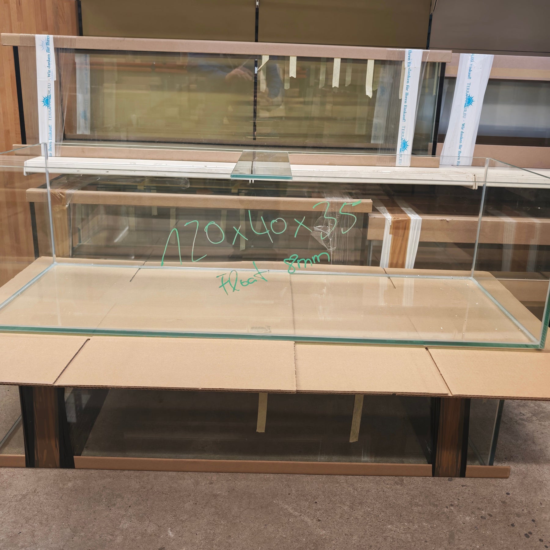 Aquarium 120x40x35 Floatglas 8mm, 168 Liter