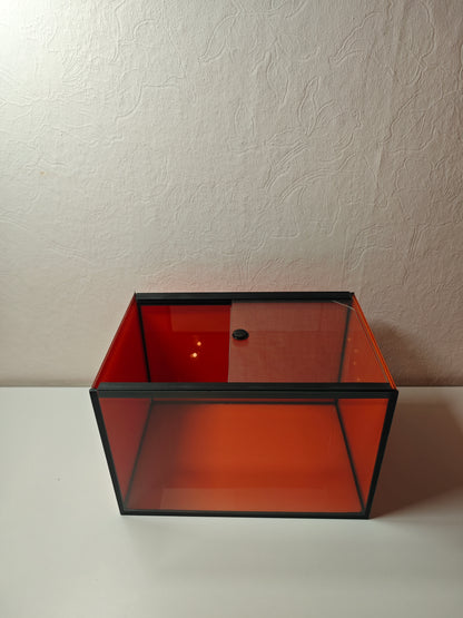 Aquarium 30x20x20cm "Orange Edition" mit Glas-Schiebeabdeckung