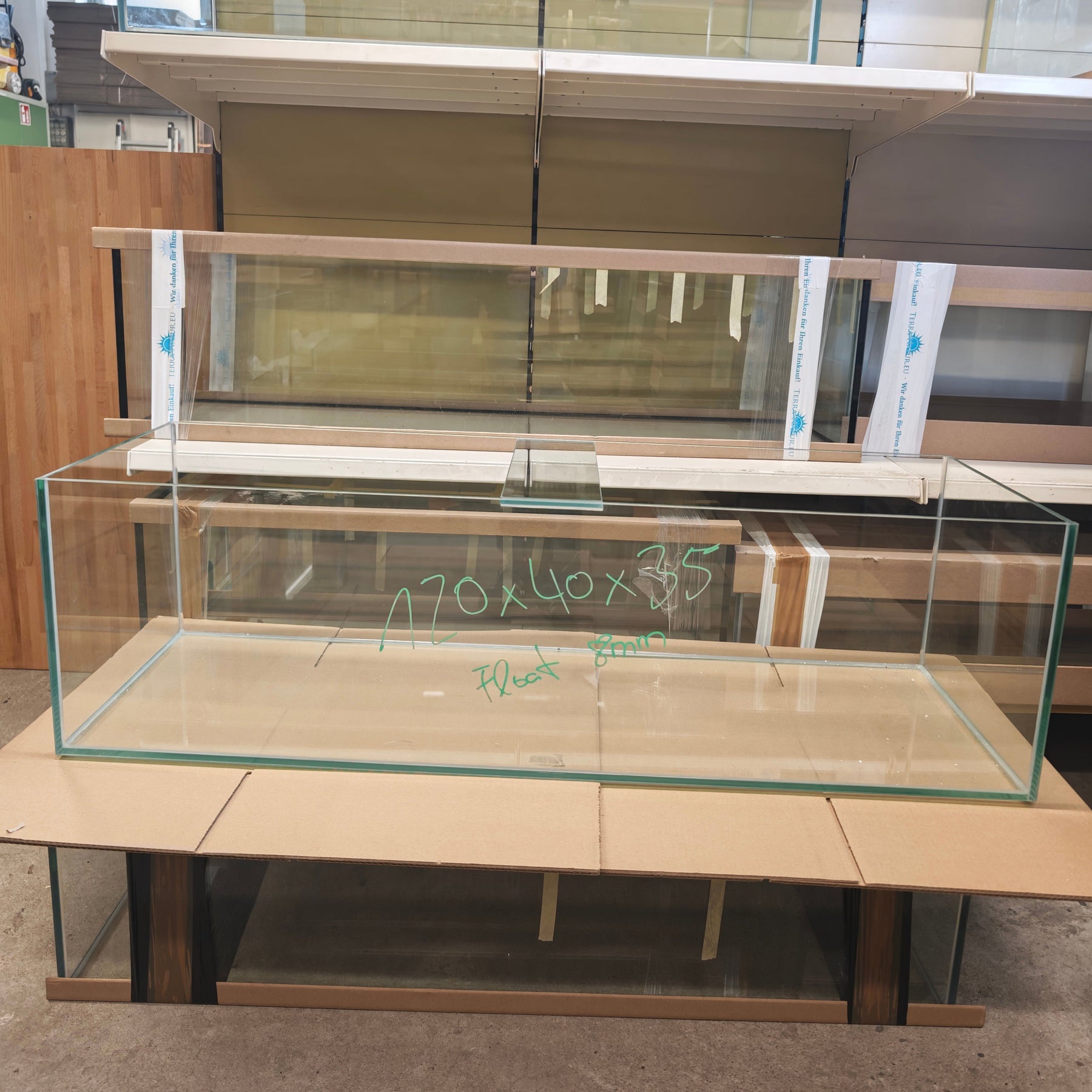 Aquarium 120x40x35 Floatglas 8mm, 168 Liter