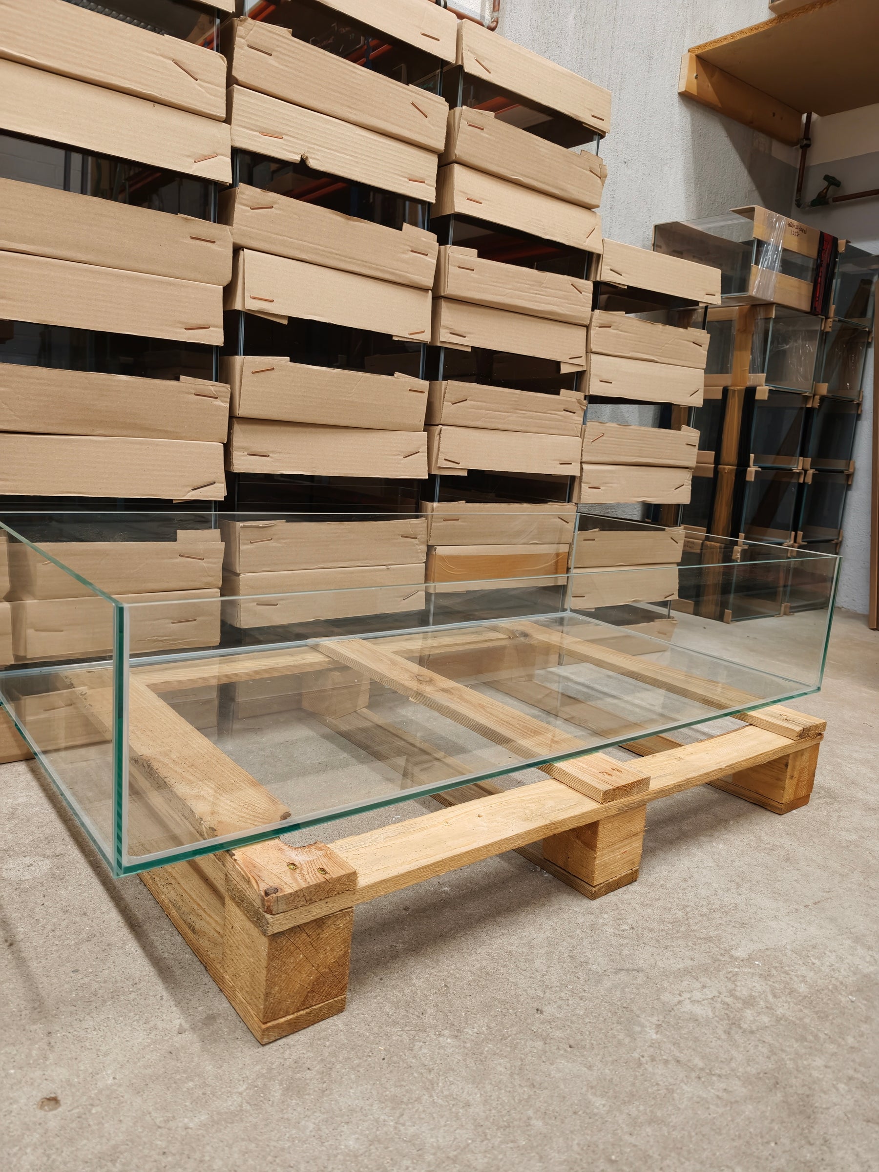 Aquarium 33x38x22 pour étagère Kallax, fond bleu
