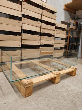 Aquarium 33x38x22 pour étagère Kallax, fond bleu
