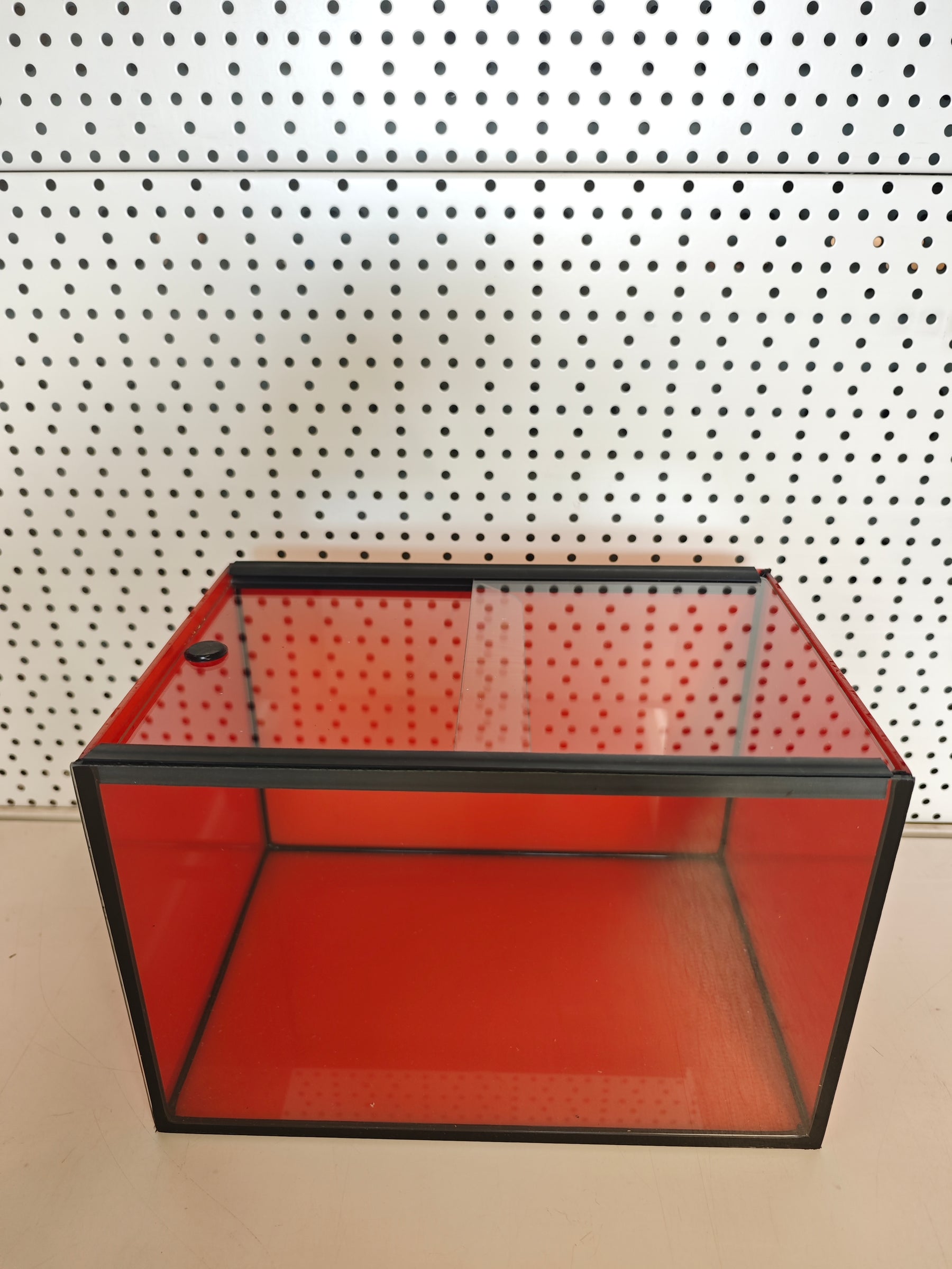 Aquarium 30x20x20cm "Orange Edition" mit Glas-Schiebeabdeckung
